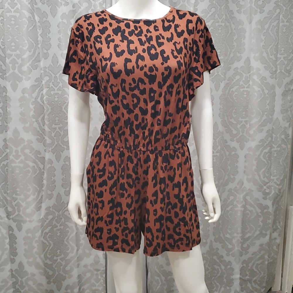 Leopard Print Romper